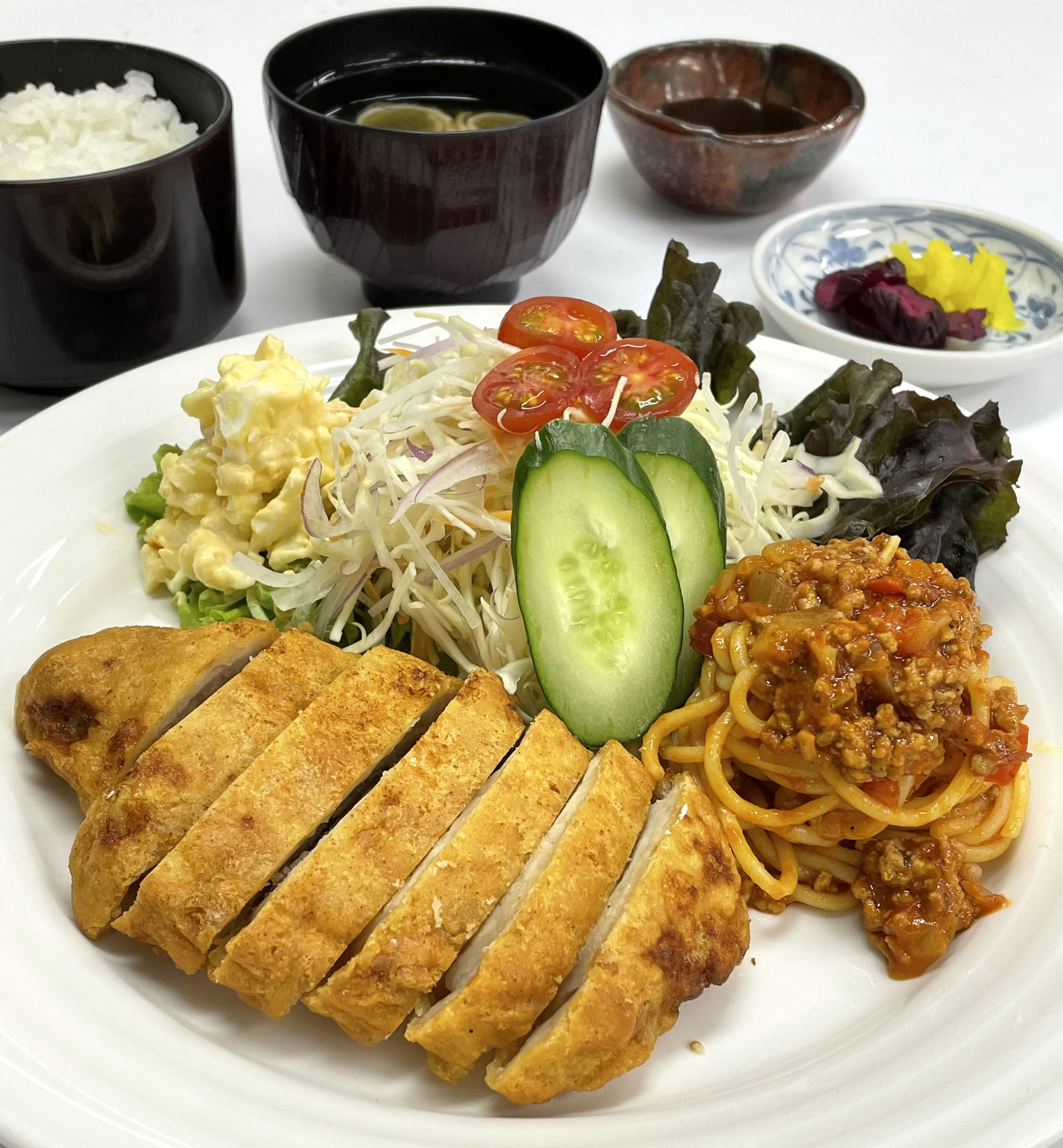 合宿とんかつセットの写真